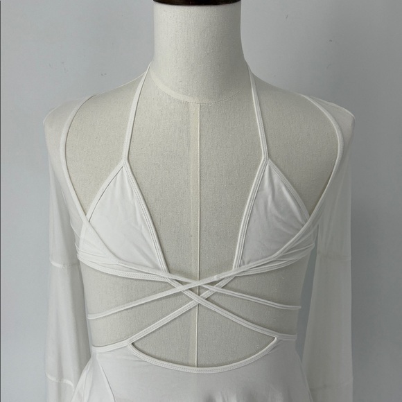 Darker waves dolls kill NWT Asymmetrical mesh wrap dress size XXS - Picture 2 of 10